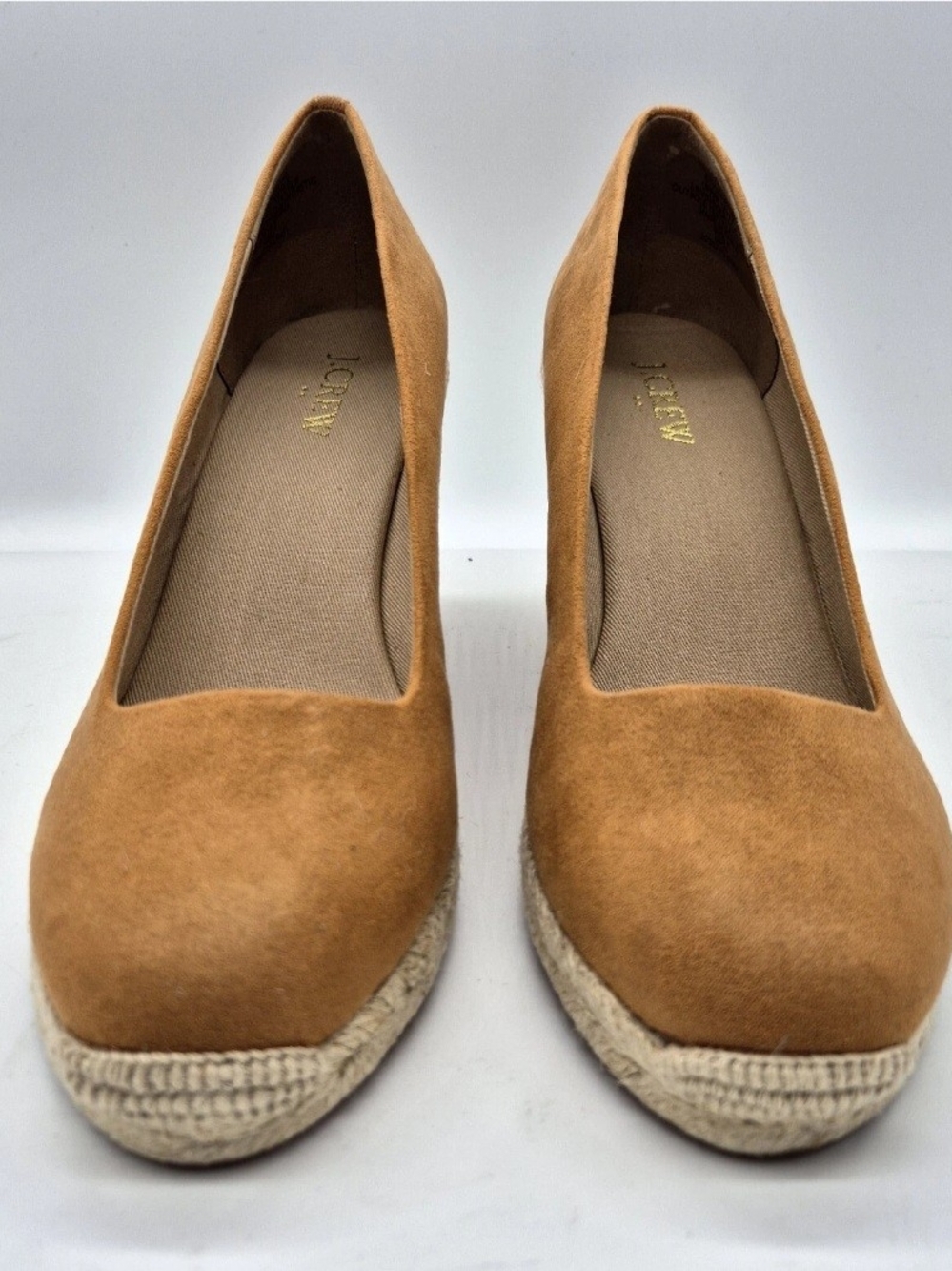 J. Crew Shoes Women’s Espadrille Wedges Sueded Size 7 Pale Clay Brown Shoes - Picture 2 of 13